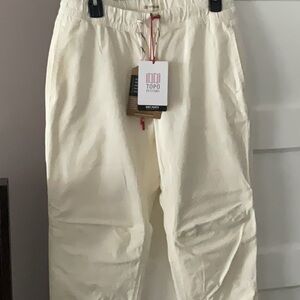 Topo Designs Cream Ankle Pants